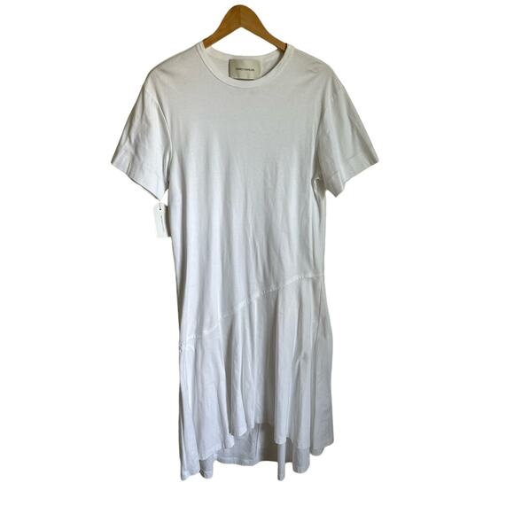 CÉDRIC CHARLIER Cotton Cinched Hi low Midi Dress - Picture 3 of 14